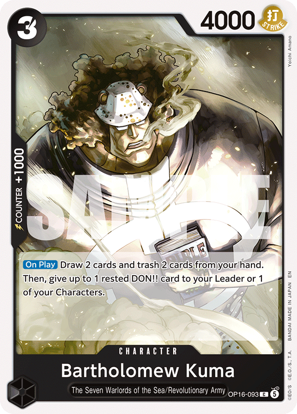 Bartholomew Kuma - onepiece TCG Card