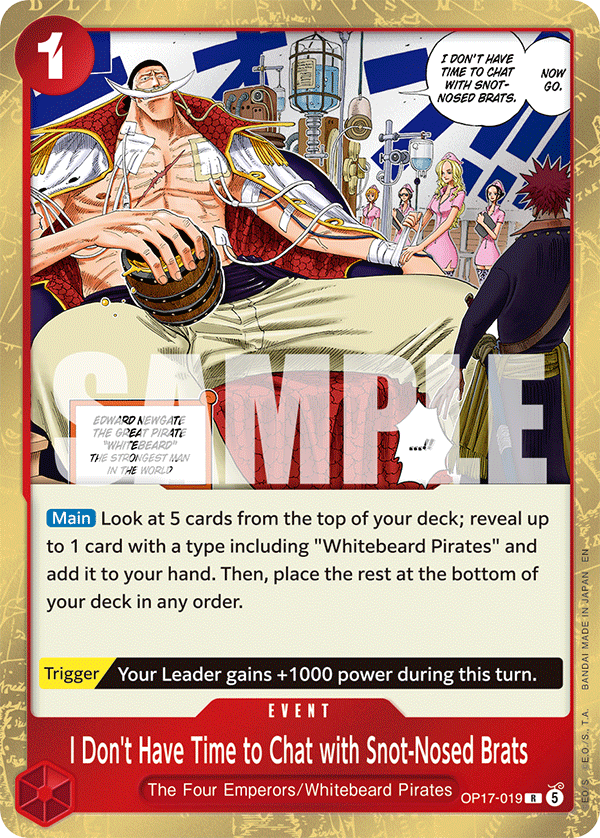 I Don't Have Time to Chat with Snot-Nosed Brats - onepiece TCG Card