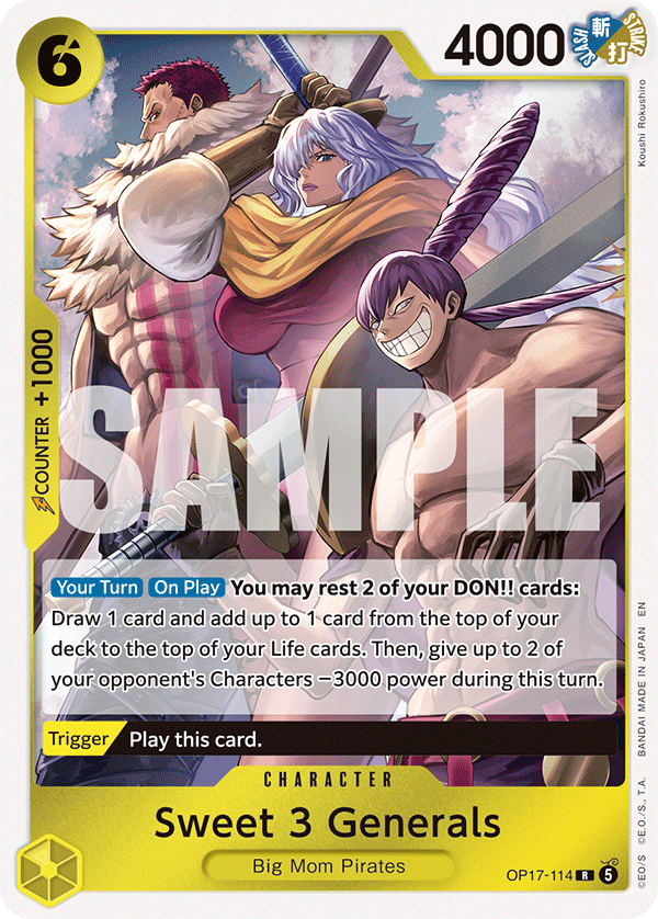 Sweet 3 Generals - onepiece TCG Card