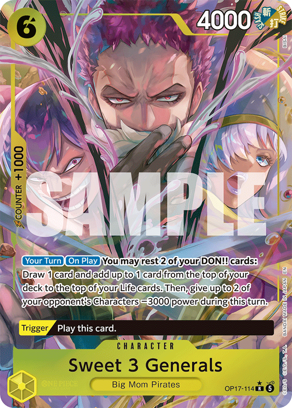 Sweet 3 Generals - onepiece TCG Card
