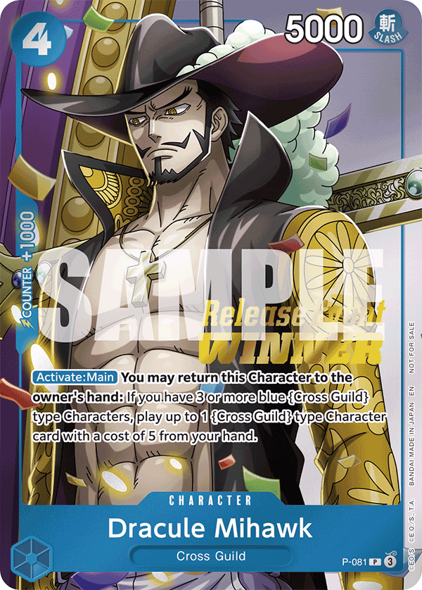 Dracule Mihawk - onepiece TCG Card