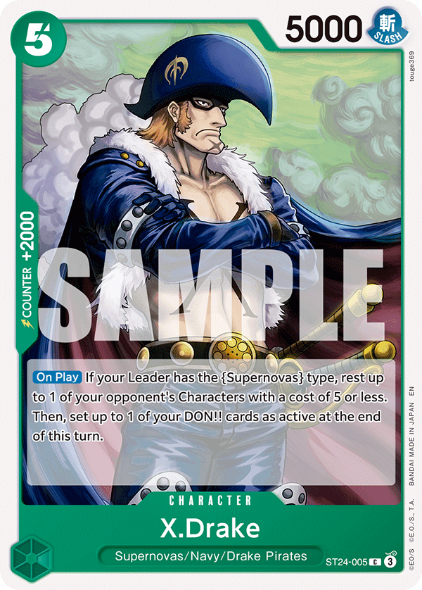 X.Drake - onepiece TCG Card
