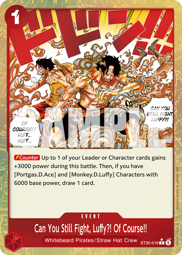 Can You Still Fight, Luffy?! Of Course!! - onepiece TCG Card