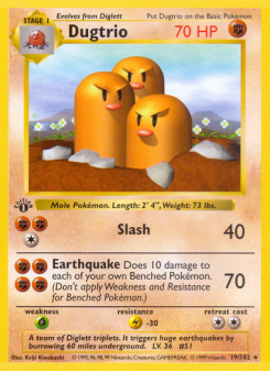 Dugtrio - pokemon TCG Card