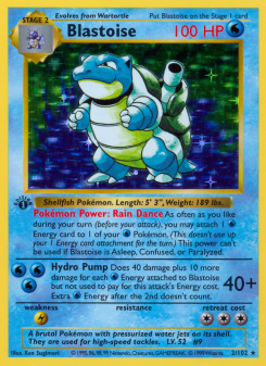 Blastoise - pokemon TCG Card