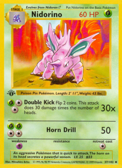 Nidorino - pokemon TCG Card