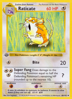 Raticate - pokemon TCG Card