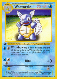 Wartortle - pokemon TCG Card