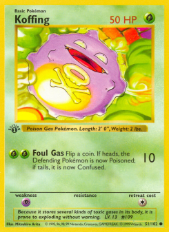 Koffing - pokemon TCG Card