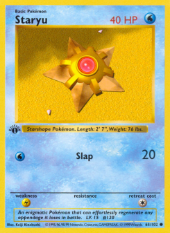 Staryu - pokemon TCG Card