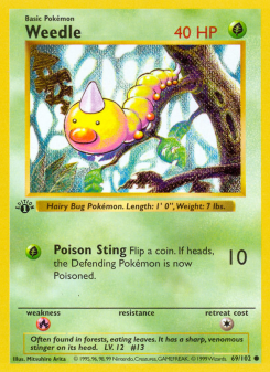 Weedle - pokemon TCG Card