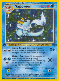 Vaporeon - pokemon TCG Card