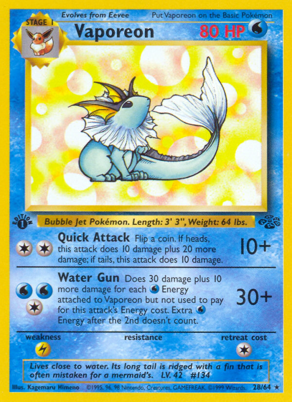Vaporeon - Pokémon TCG Card