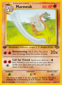 Marowak - pokemon TCG Card