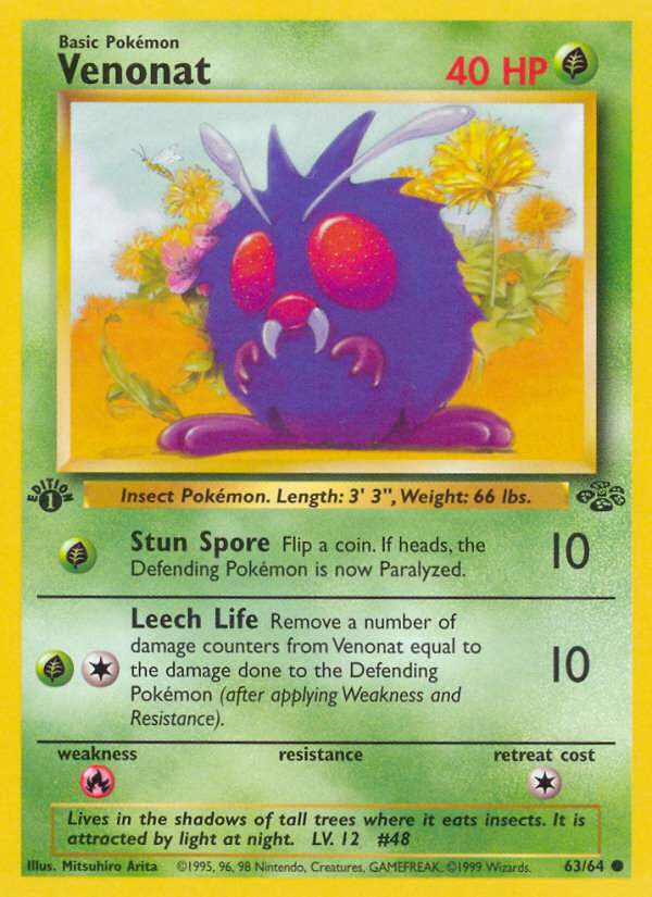 Venonat - Pokémon TCG Card