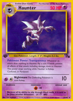 Haunter - pokemon TCG Card