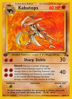 Kabutops - pokemon TCG Card