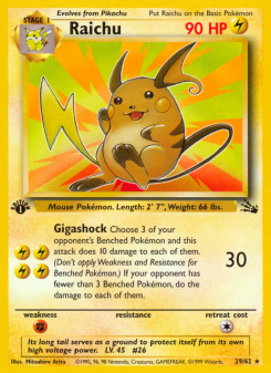 Raichu - pokemon TCG Card