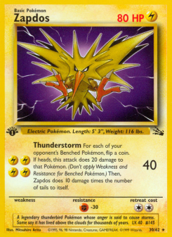 Zapdos - pokemon TCG Card