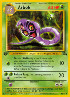 Arbok - pokemon TCG Card