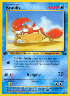 Krabby - pokemon TCG Card