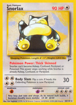 Snorlax - pokemon TCG Card