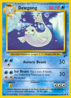 Dewgong - pokemon TCG Card
