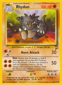 Rhydon - pokemon TCG Card