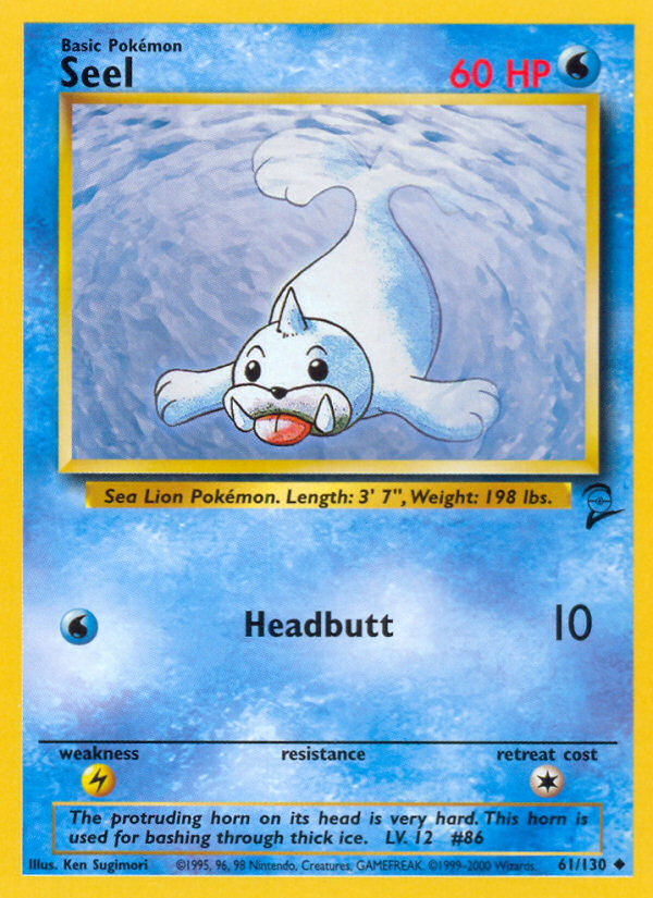 Seel - Pokémon TCG Card