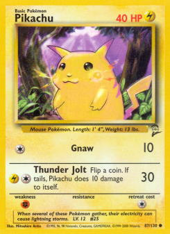 Pikachu - pokemon TCG Card