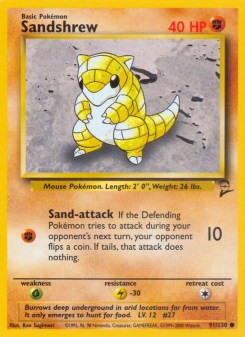 Sandshrew - pokemon TCG Card