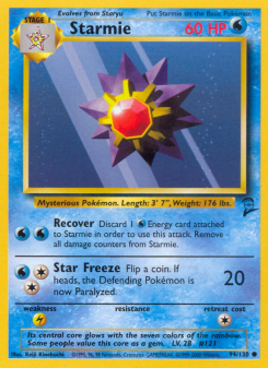 Starmie - pokemon TCG Card