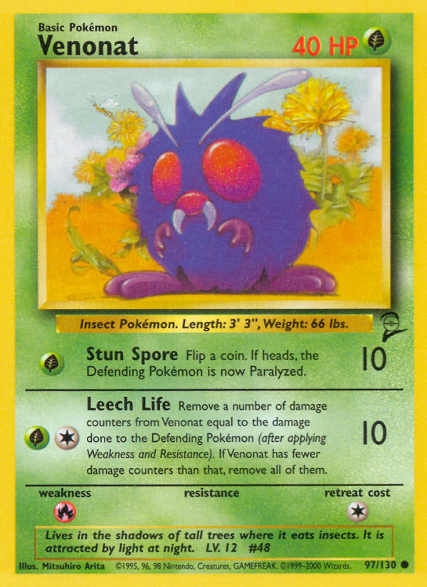 Venonat - Pokémon TCG Card