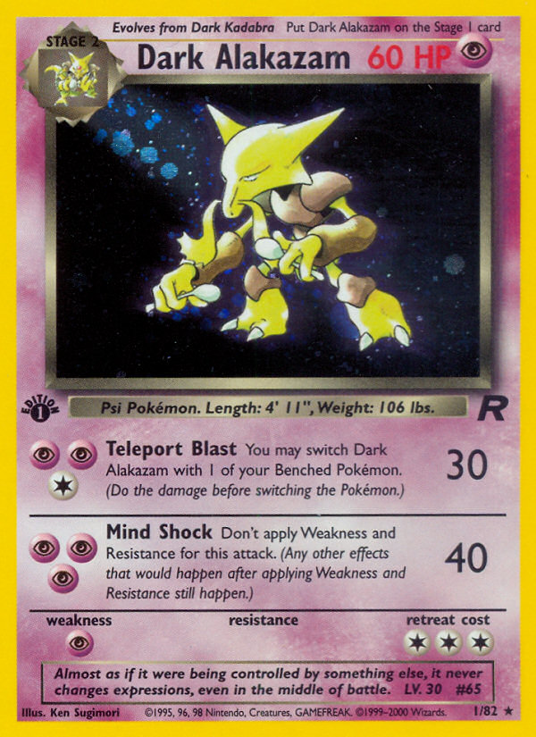 Dark Alakazam - Pokémon TCG Card