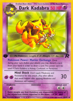 Dark Kadabra - pokemon TCG Card