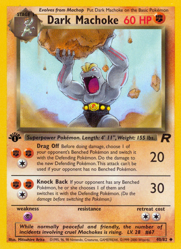 Dark Machoke - Pokémon TCG Card