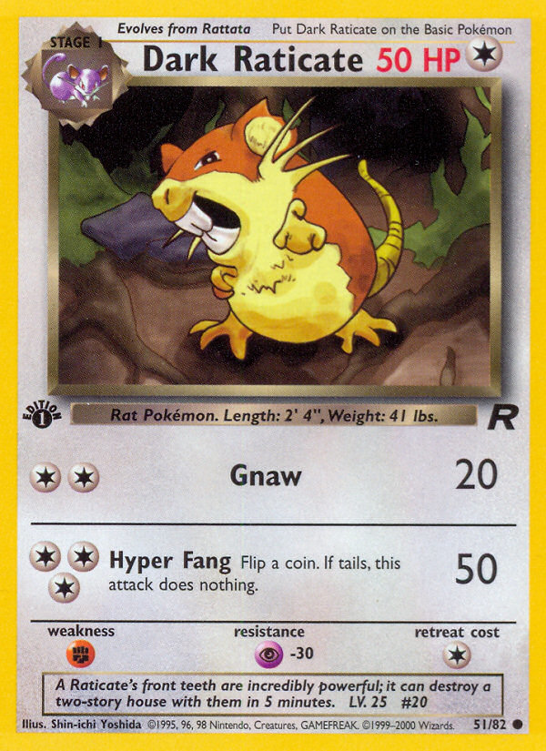 Dark Raticate - Pokémon TCG Card