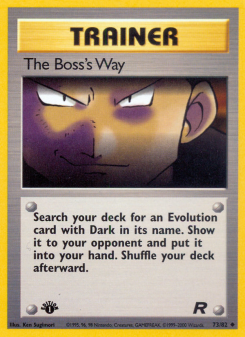 The Boss's Way - pokemon TCG Card