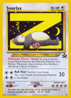 Snorlax - pokemon TCG Card