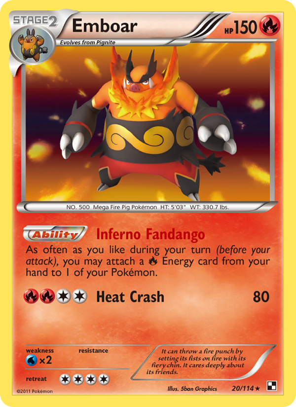 Emboar - Pokémon TCG Card