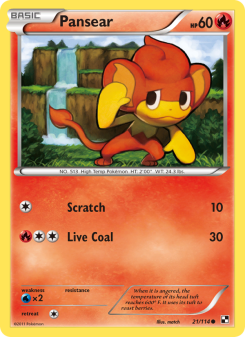 Pansear - pokemon TCG Card