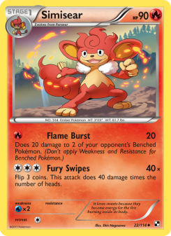 Simisear - pokemon TCG Card