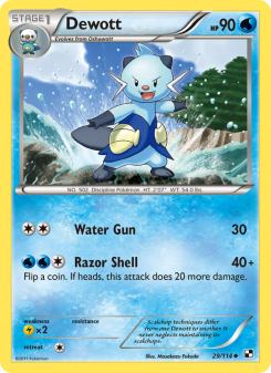 Dewott - pokemon TCG Card