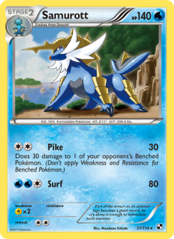 Samurott - pokemon TCG Card
