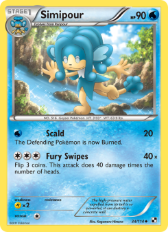 Simipour - pokemon TCG Card