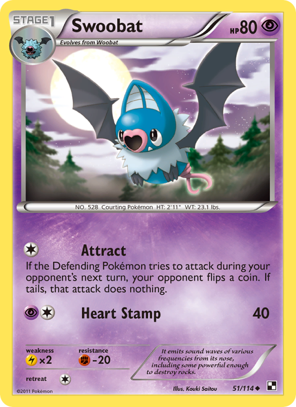 Swoobat - Pokémon TCG Card