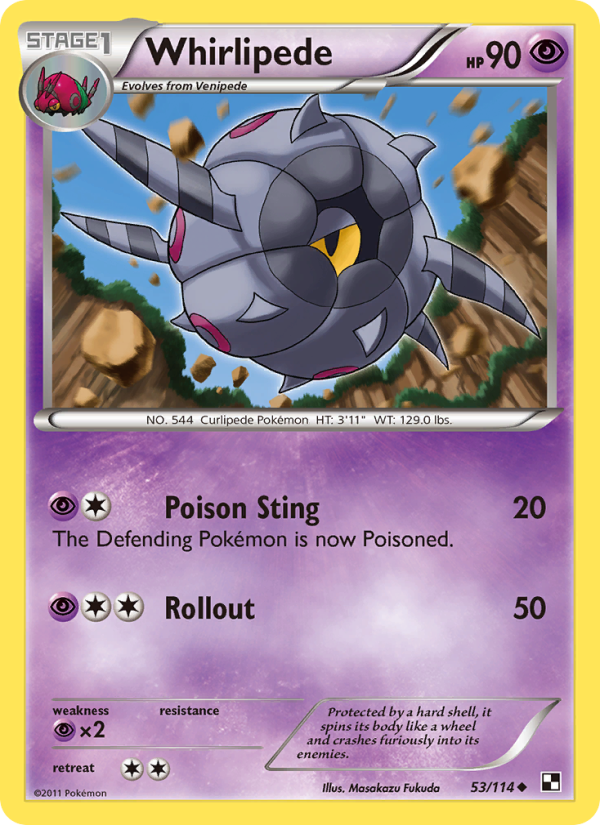 Whirlipede - Pokémon TCG Card