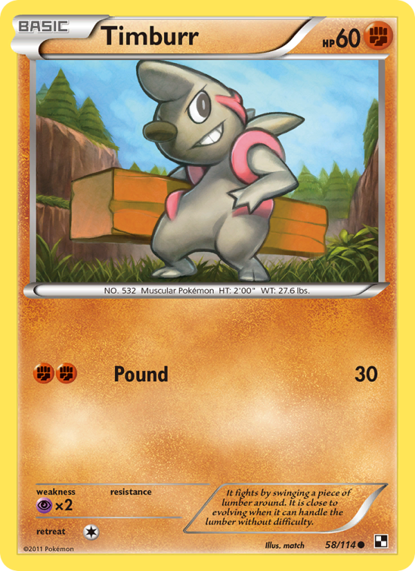 Timburr - Pokémon TCG Card