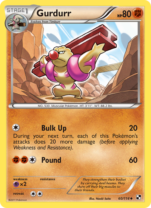 Gurdurr - Pokémon TCG Card