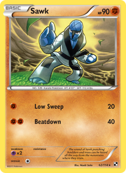 Sawk - pokemon TCG Card